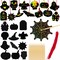 Halloween Crafts (Bulk) - Scratch Art for Kids, 60 Sets with 60 Designs, 60 Sticks